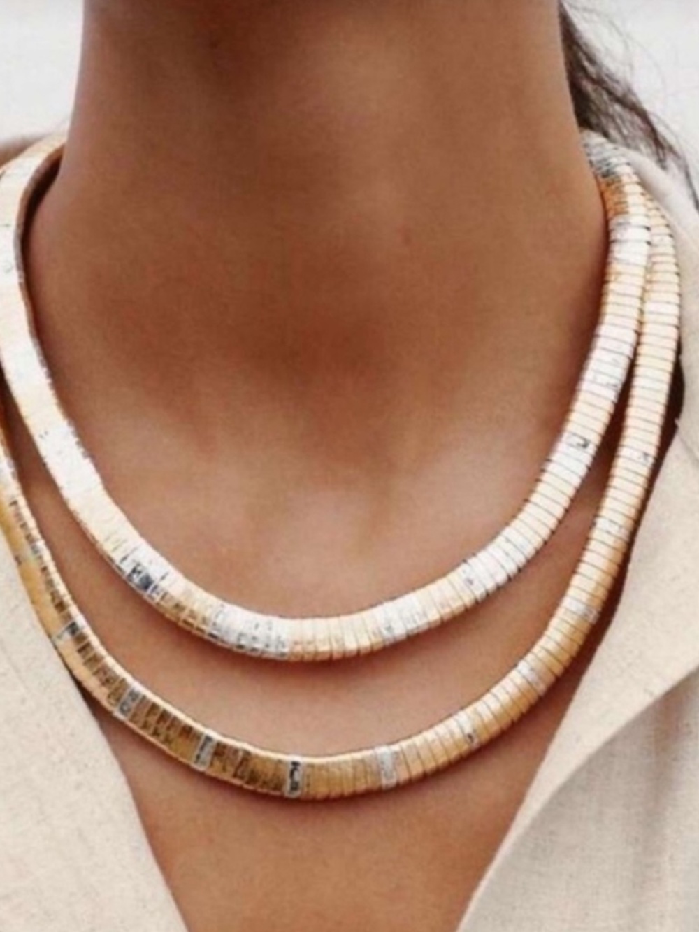 NWT Zara 2 Pack Mixed Metal Necklaces